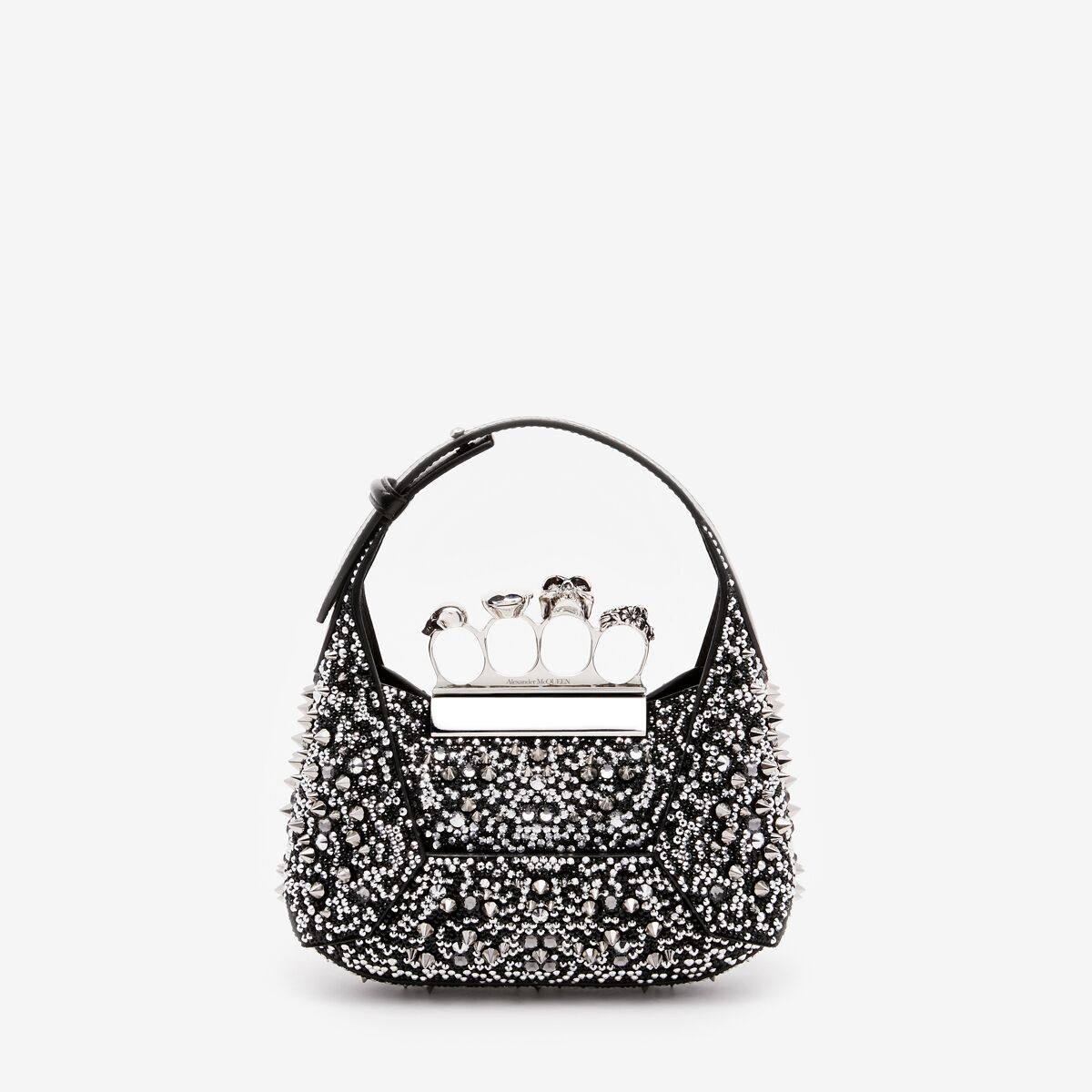 ALEXANDER MCQUEEN - The Jewelled Hobo Mini Bag - Item 731136D78EF1000